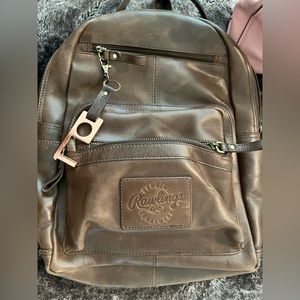 Rawlings leather backpack.
